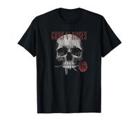Guns 'n' Roses Hard Rock Band Flower Skull by Rock Off Maglietta