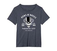 Guns 'n' Roses Hard Rock Band Whiskey Label by Rock off Maglietta, Donna Plus-Size, Pervinca, 5X