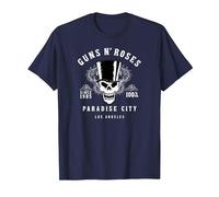 Guns 'n' Roses Hard Rock Band Whiskey Label by Rock off Maglietta, Uomo, Navy, M
