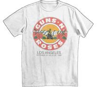 Guns N Roses La Pallottola Rigido Rock Band Musica Adulto Uomo Maglietta Bianco