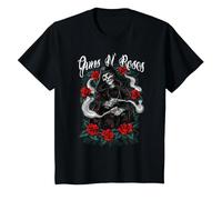 Guns N' Roses - Mietitore Ufficiale di Rose Maglietta, Bambini, Nero, 12 Anni