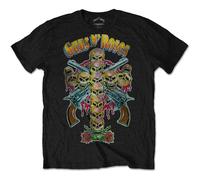 Guns n Roses Pistols and Skulls Logo Slash ufficiale Uomo maglietta unisex
