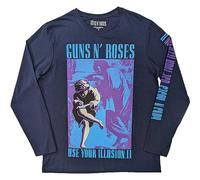 Guns N' Roses T Shirt Get in The Ring Tour 91 Nuovo Ufficiale Unisex Long Sleeve Size XXL