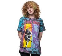 Guns N' Roses T Shirt Use Your Illusion Logo Nuovo Ufficiale Unisex Dye Wash Blu Size XXL