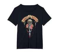 Guns N' Roses - Testa di Teschio Ufficiale Maglietta, Donna Plus-Size, Nero, 4X