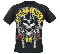 Guns N' Roses Top Hat Uomo T-Shirt Nero 100% Cotone Regular