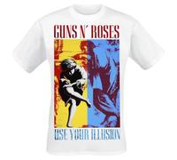 Guns N' Roses Use Your Illusion Uomo T-Shirt Bianco M 100% Cotone Regular