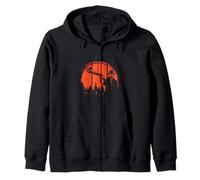 Gunslinger sotto Un Crimson Sun Wild West Cowboy Felpa con Cappuccio