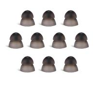 Gunwon 10 cuscinetti a cupola, in silicone, a doppio strato, chiusi, 8 mm, a doppio strato, lavabili, antistatici, per anziani, colore nero