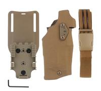Gunyoo Fondina Drop Leg Piattaforma compatibile con X300/X300U Luci Fondina a sgancio rapido QLS Adattatore di montaggio rapido Fondina tattica Drop Leg Militare Caccia Accessori Airsoft (Marrone)