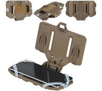 Gunyoo Supporto tattico universale per telefono Molle, supporto per telefono, a sgancio rapido, pieghevole, navigatore per schermo da 4,7 a 6,7 pollici (marrone)