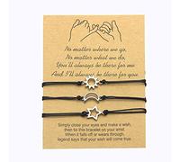 GUO 3 pezzi Braccialetti Amicizia Bracciale Da Coppia Di Amicizia A Lunga Distanza Promesse Braccialetti Uguali Per Le Signore Pairs Migliori Amici Madre Figlia Bracciali