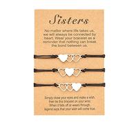 GUO 3 pezzi Braccialetti Amicizia Bracciale Da Coppia Di Amicizia A Lunga Distanza Promesse Braccialetti Uguali Per Le Signore Pairs Migliori Amici Madre Figlia Bracciali