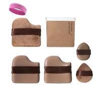 Guo Xiao Niu Makeup Puff Set, 6PCS Chocolate Color Foundation Sponges, Soft Beauty Blender for Foundation, Concealer & Powder, Wet and Dry Use, Non-Powder-Eating (2Set)