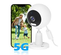 GUOANVISION Telecamera di sorveglianza per esterni/interni, 5 G, telecamera IP WiFi, telecamera di sorveglianza interna per baby monitor/anziani/animali domestici, cani, visione notturna interfono e