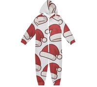 GuoChe 1 pezzo Adolescente Tutina Flanella Cerniera Con Cappuccio Abbigliamento Casa 5-14T Santa Cappelli Modello, Colorato, 4 anni
