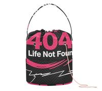GuoChe 404 Error Life Not Found Yarn Bags Craft Bag Organizer con fori Borsa da viaggio per ferri da maglia Organizzatore di filati