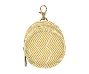 GuoChe Astratto Giallo Angular Pattern Lines Rombi Neonato Ragazza Viaggio Ciuccio Holder con Cerniera e Clip Portamonete Cambiare Titolare, Tutto Storage Pouch