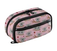 GuoChe Astuccio resistente agli strappi, grande capacità, per scuola, adolescenti, ragazze, ragazzi, koala, animali selvatici, stampa decorativa
