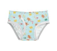 GuoChe Biancheria intima da allenamento in cotone per bambini, motivo pan di zenzero e caramelle, 6-7 anni