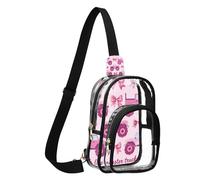GuoChe Borsa a tracolla in PVC trasparente, resistente, dimensioni compatte, cinghia regolabile, multi scomparto grande tasca principale, facile, Alle ragazze piacciono i mostri camion troppo Coquette