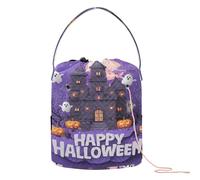GuoChe Borsa da viaggio con motivo castello di Halloween viola (variante) borsa organizer da viaggio per accessori all'uncinetto da viaggio