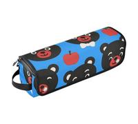 GuoChe Borsa da viaggio impermeabile portatile aperta piatta e resistente al calore Mat Black Bear Apple Pattern