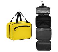 GuoChe Borsa da viaggio per articoli da toeletta sospesi da donna con gancio, borsa per pennelli da viaggio carina per viaggio must haves crociere maletín para maquillaje M, Oro, Large, Colorato