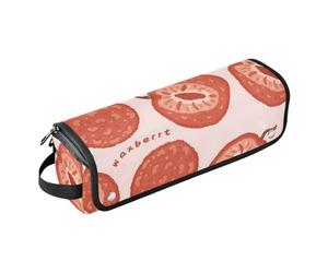 GuoChe Borsa da viaggio per attrezzi da donna, con tappetino rimovibile resistente al calore, a doppio strato, custodia da viaggio per piastre, piastre, arricciacapelli, litchi dai toni ricchi