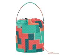 GuoChe Borsa per filato rosso cachi piccola borsa per filati con fori borsa per uncinetto accessorio per filato