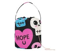 GuoChe Borsa portatile per riporre i filati dei graffiti dei cartoni animati, per lavorare a maglia, per riporre gli aghi e l'uncinetto