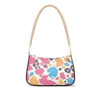GuoChe Borse a tracolla alla moda con catena per donna borsa da viaggio per viaggiare, Stampa 16, 1 size