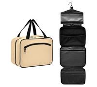 GuoChe Borse cosmetiche da viaggio appese con gancio, kit da toilette lavabile di design per crociere viaggio crociere estuches para maquillaje M, Navajo Bianco, Medium, Colorato