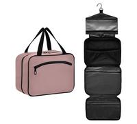 GuoChe Borse da toilette da viaggio appese con gancio, designer borsa da viaggio essenziale articoli da toeletta per il viaggio deve zaino in spalla estuche de maquillaje para mujer M, Rosy Brown