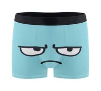 GuoChe Boxer da uomo con look sospettoso, biancheria intima da allenamento, biancheria intima da uomo, biancheria intima per interni, Sguardo sospetto, Large