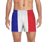 GuoChe Boxer da uomo in tessuto elasticizzato con design a mosca per uso quotidiano alla moda, Bandiera delle Terre Antartiche e Meridionali Francesi, Small