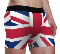 GuoChe Boxer elasticizzati da uomo, con tasca 3D in morbido poliestere e spandex, biancheria intima per autunno inverno, Bandiera nazionale del Regno Unito, Grande