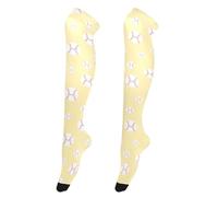 GuoChe Calze da baseball alte fino alla coscia da donna, elasticizzate, extra lunghe, per ballerine, sopra il ginocchio, per spettacoli teatrali, motivo baseball