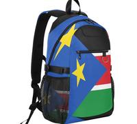 GuoChe Capacità casuale del tessuto 20L del totalizzatore della saia dello zaino con la tasca frontale della chiusura lampo per il, Bandiera nazionale del Sud Sudan, One Size, Zaini multiuso di base
