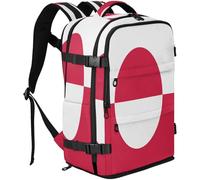 GuoChe Capacità resistente all'acqua 20L dello zaino di viaggio con i multi scomparti per il viaggio di affari, Bandiera della Groenlandia, One Size, Zaini multiuso di base