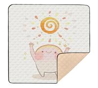 GuoChe Carattere dei cartoni animati che tengono il sole Halloween morbido spesso per il pavimento leggero viaggio Play Mat per