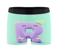 GuoChe Carino Cartone Animato Lettera R Art Uomo Boxer Brevi Pantaloncini Atletici Biancheria Intima per Gli Uomini Mutande Boxer Para, Carino Cartoon Lettera R Art, Small