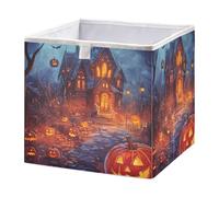 GuoChe Cestini portaoggetti aperti per la casa, pieghevoli, in tessuto, per la stanza dei bambini, per la festa di tutti i santi, per Halloween