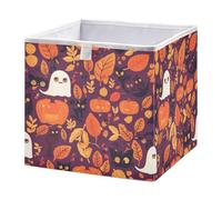 GuoChe Cestini portaoggetti aperti per la casa, pieghevoli, in tessuto, per la stanza dei bambini, per l'autunno e Halloween