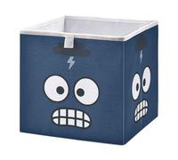 GuoChe Cestino portaoggetti pieghevole in tessuto, organizer per l'organizzazione domestica, tempesta nuvola aspetto ansioso