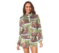 GuoChe Christmas Sloths in Snowy Scene Womens 2 Piece Jogger Set S, Colorato, Small