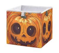 GuoChe Contenitori cubi portaoggetti pieghevoli cubi organizer per la stanza dei bambini organizzazione zucca forma eterea caramelle Halloween