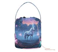 GuoChe Crystal Safari Pegasus borsa per uncinetto con fori borsa da viaggio per accessori all'uncinetto da viaggio