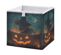 GuoChe Cubi portaoggetti pieghevoli in tessuto, organizer per la stanza dei bambini, per Halloween, Highland, mucca, bagno