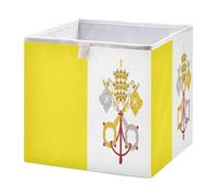 GuoChe Cubi portaoggetti pieghevoli in tessuto scatole portaoggetti per giocattoli dispensa scaffali armadio bandiera città del Vaticano